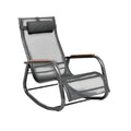 Verstelbare loungestoel met hoofdsteun en robuust frame**