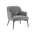 **Moderne fauteuil grijs met gestreepte rugleuning**